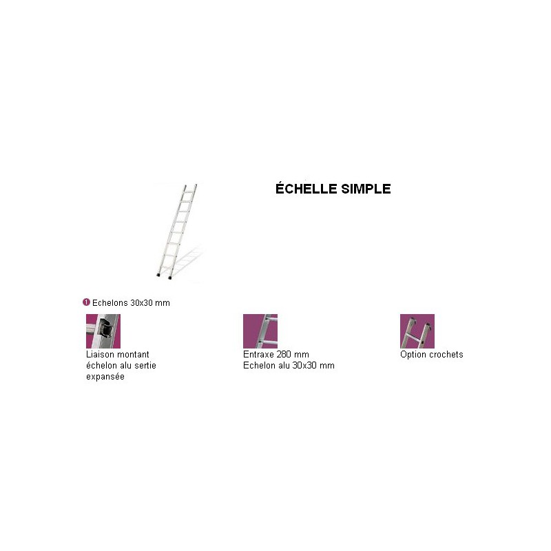 Echelle aluminium simple 2.83M